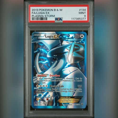 PSA 9 Lugia EX Full Art 134/135 B&W Plasma Storm 2013