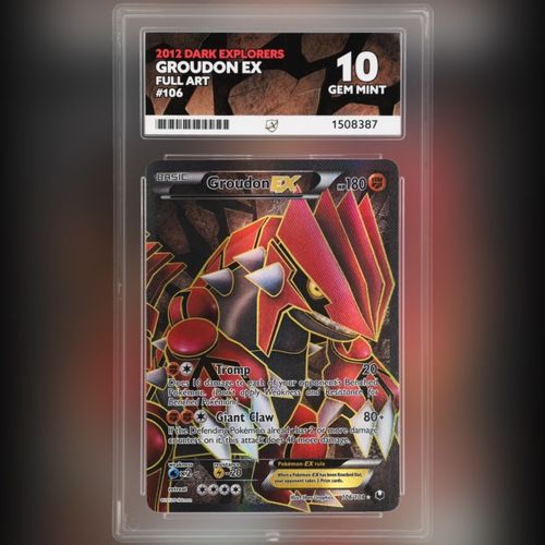 Pokemon TCG - Groudon EX Full Art 106/108 B&W Dark Explorers GEM MINT ACE 10