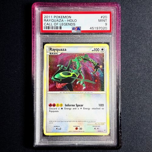 PSA 9 Rayquaza holo rare 20/95 Call Of Legends 2011 Pokemon Card
