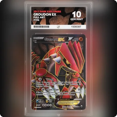 Pokemon TCG - Groudon EX Full Art 106/108 B&W Dark Explorers GEM MINT ACE 10